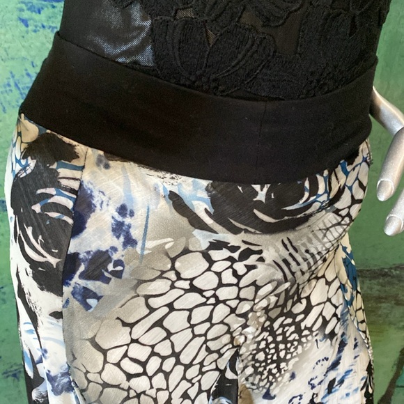 Lapis Blue Roses Maxi Skirt - Picture 6 of 6